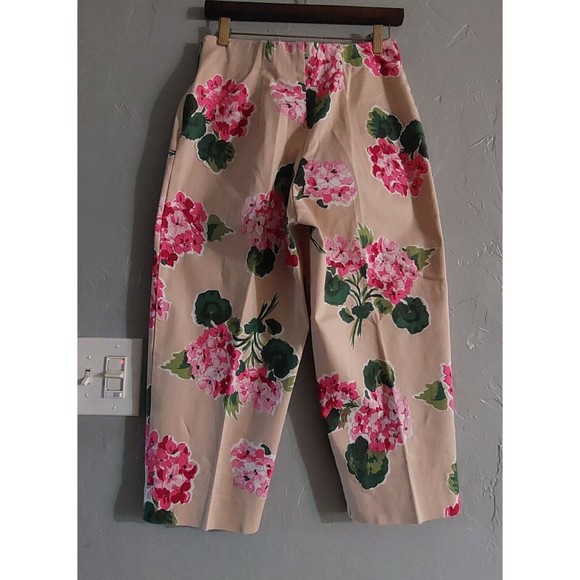 BRIGGS Pants Capri Women Size 10 Petite, Cotton, Spandex, Zipper, Floral,made In - Picture 3 of 9